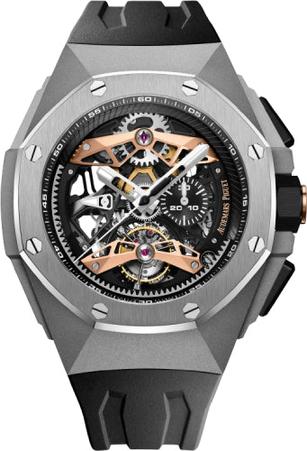 Audemars Piguet Royal Oak Concept Selfwinding Tourbillon 44mm Chronograph Openworked Titanium "Skeleton" | 26612TI.OO.D002CA.01