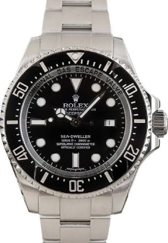 Rolex Deepsea Sea-Dweller Ceramic 44mm Date Stainless Steel 116660 Black Dial Watch - 2010