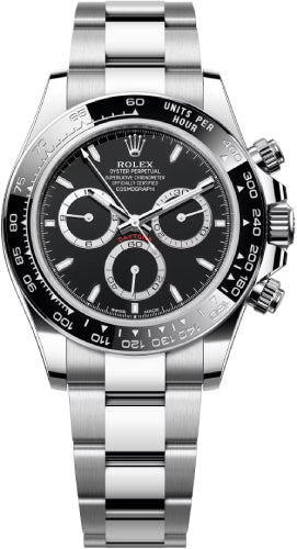 Rolex Oystersteel Cosmograph Daytona Watch - Black Cerachrom Bezel - Black Dial - Oyster Bracelet - 126500ln  - 2024