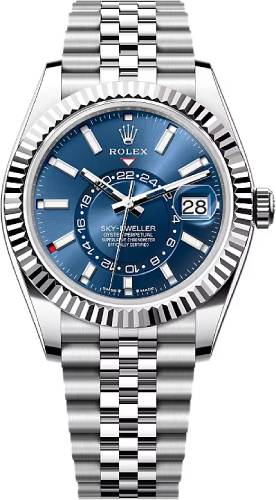 Rolex Sky Dweller 42 Blue Dial Stainless Steel Jubilee Mens Watch - 336934 - 2025