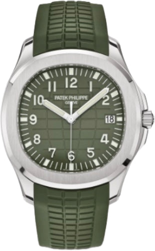 Patek Philippe Aquanaut "Jumbo" White Gold Khaki Green Dial | 5168G-010