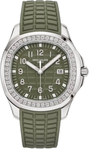 Patek Philippe Aquanaut Luce Stainless Steel Green Dial Diamond Bezel | 5267/200A-011