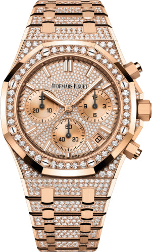 Audemars Piguet Royal Oak 41mm Chronograph "50th Anniversary" Rose Gold/Diamond Paved Dial and Bracelet - 26242OR.ZZ.1322OR.01