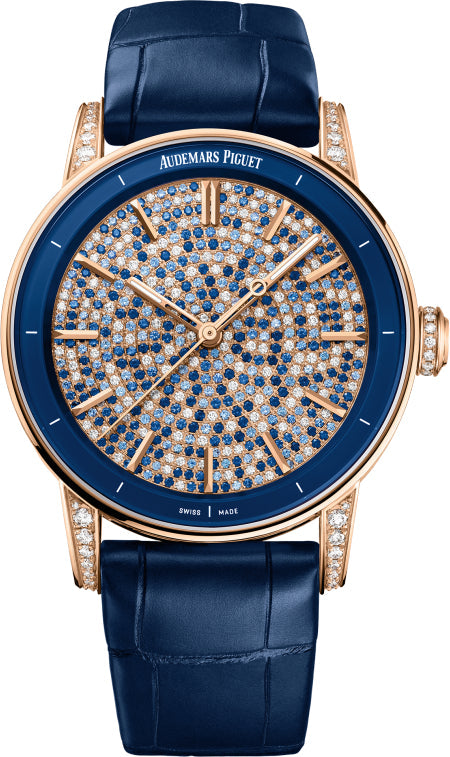 Audemars Piguet Code 11.59 Selfwinding Pink Gold Blue Sapphires & Diamond Dial 38 mm | 77410OR.ZZ.D343CR.01